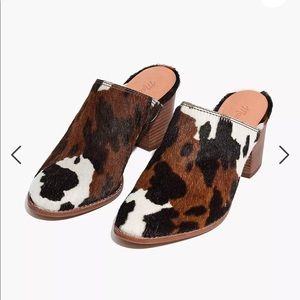 Madewell Harper Mule in Cow Calf Hair